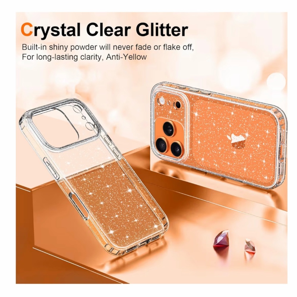 Hython Clear Glitter iPhone 17 Pro Max Case